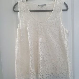 EGC Daniel Rainn Off White Lace Top Size L